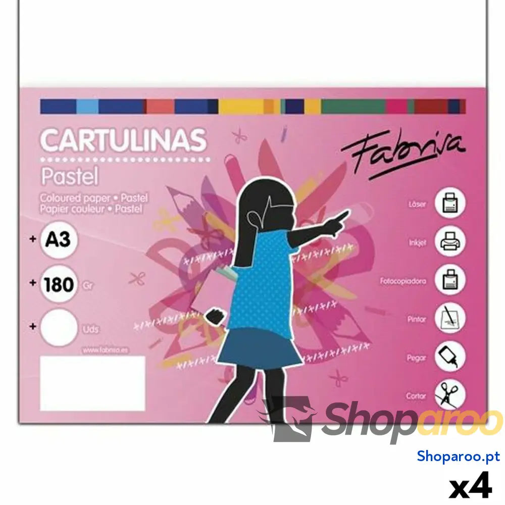 Cartolinas Fabrisa Branco (4 Unidades)