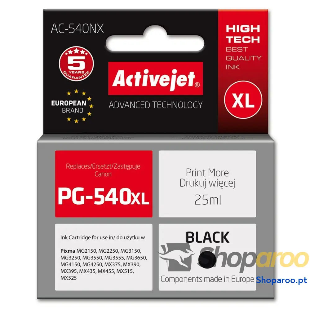 Cartucho Compatível Activejet AC-540NX Preto