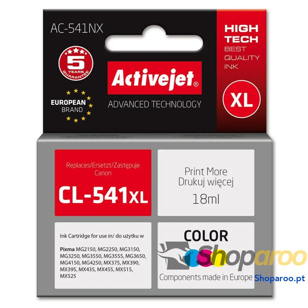 Cartucho Compatível Activejet AC-541NX Amarelo