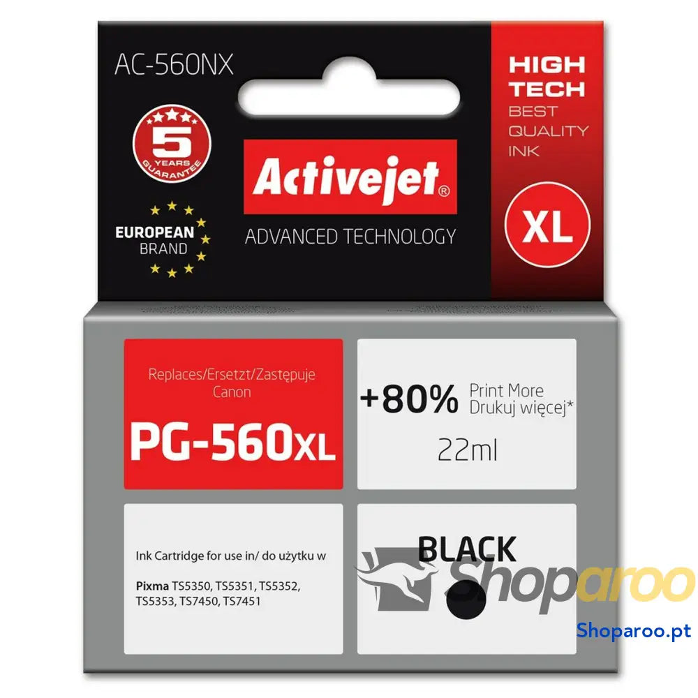 Cartucho Compatível Activejet AC-560NX Preto