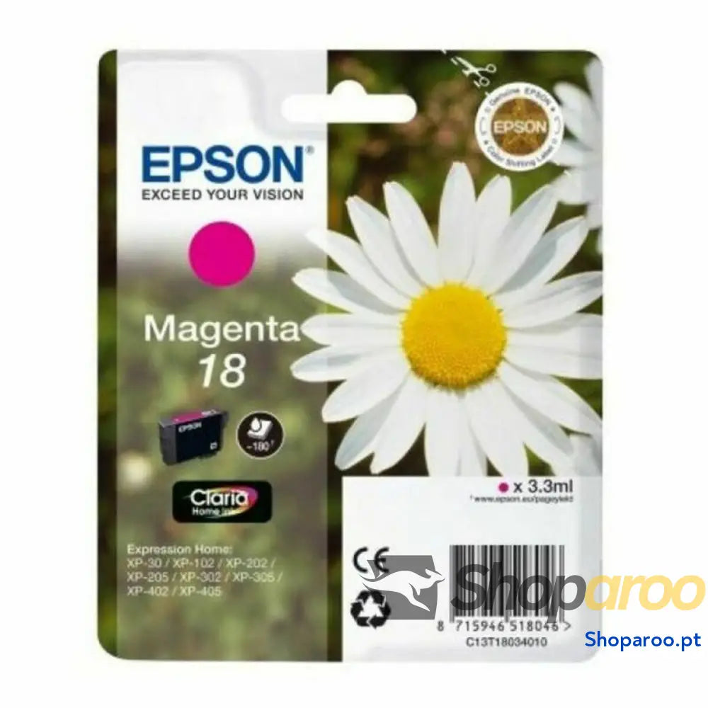 Cartucho Compatível Epson 18 magenta Multicolor Magenta
