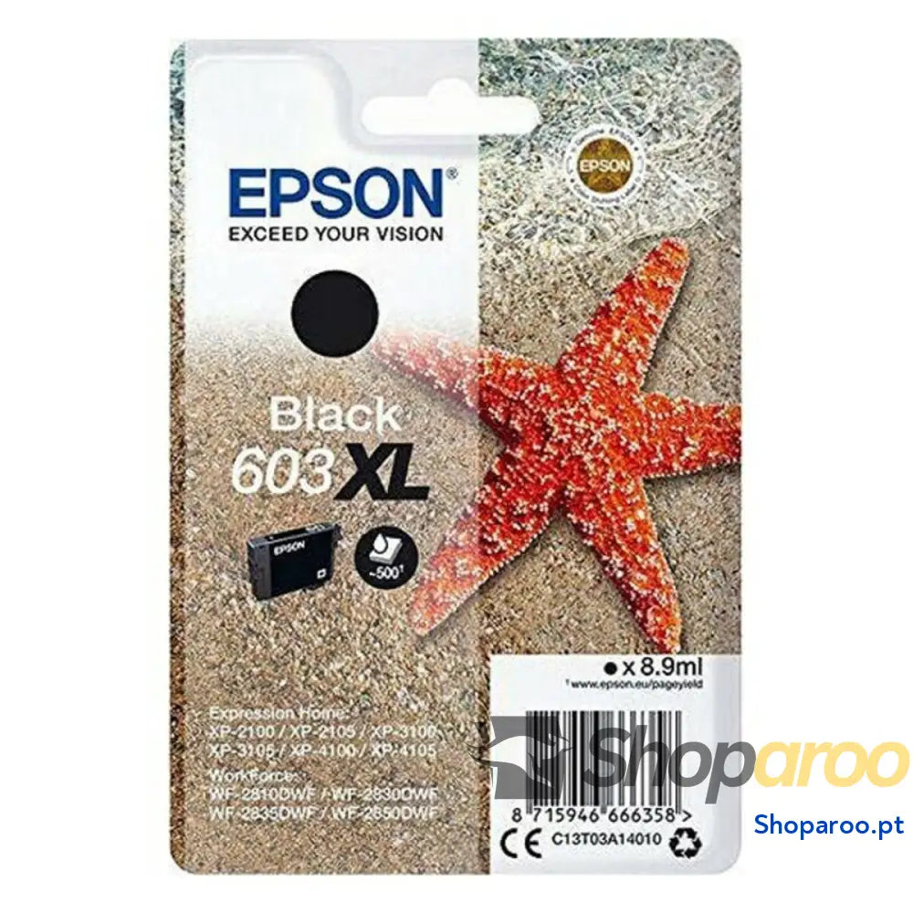 Cartucho Compatível Epson C13T03A14020 8,9 ml Preto