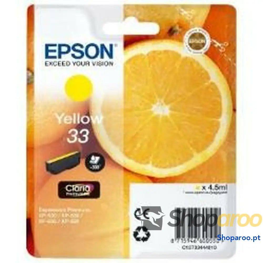 Cartucho Compatível Epson C13T33444022 Amarelo