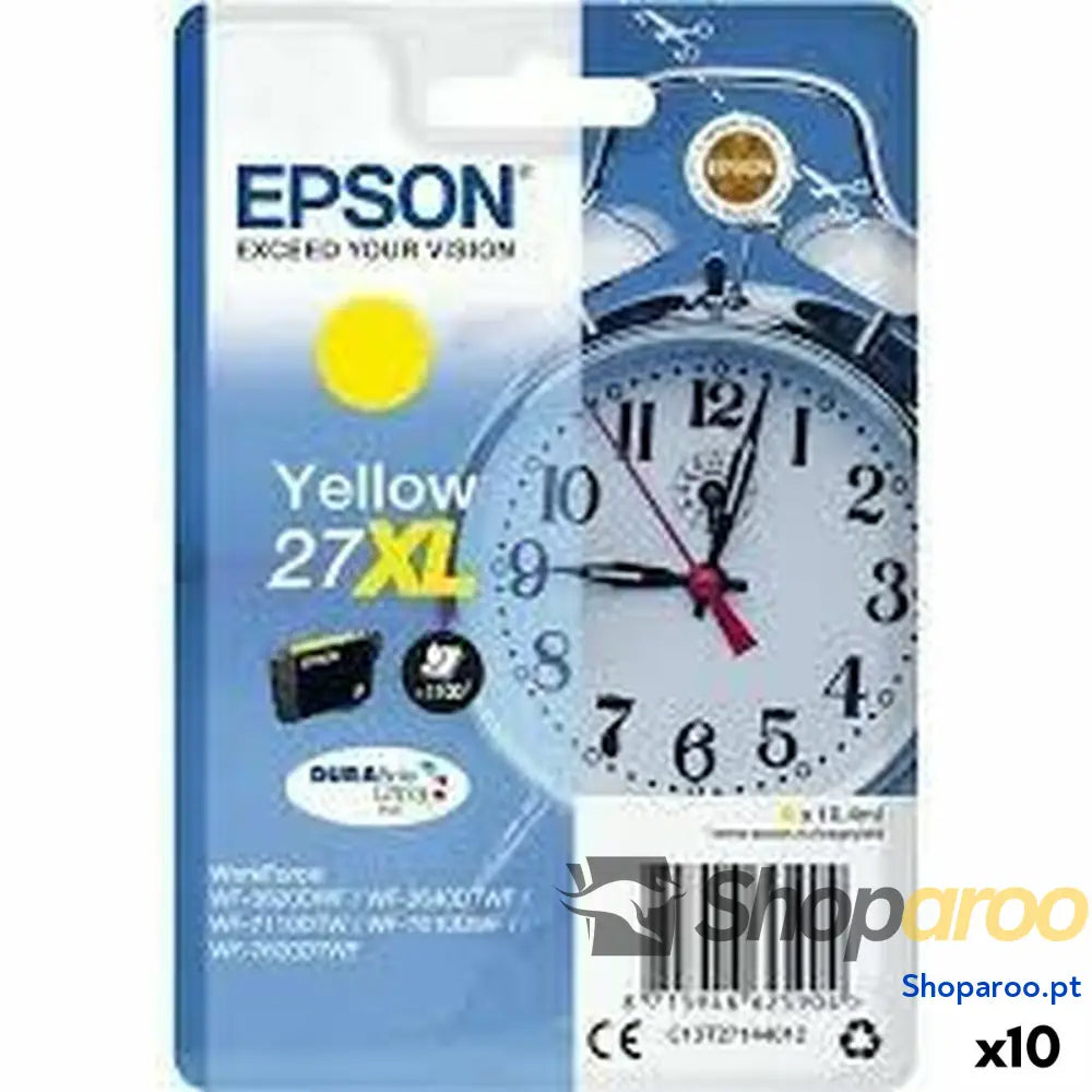 Cartucho Compatível Epson WF-3000 7000 - Nº27XL Amarelo (10 Unidades)