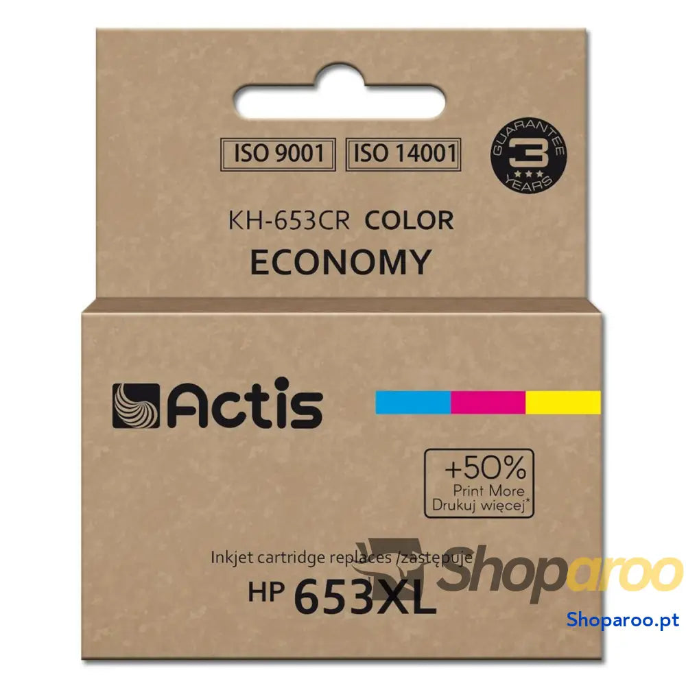 Cartuchos sobresselentes Actis KH-653CR Amarelo Ciano Magenta Ciano/Magenta/Amarelo