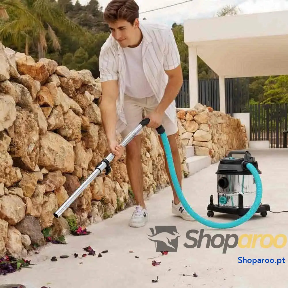 Cecotec Aspirador de sólidos e líquidos 20 l Conga Rockstar Wet & Dry Steel MAX. 1400 W 22 kPa sistema drenagem