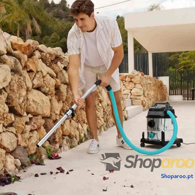 Cecotec Aspirador de sólidos e líquidos 20 l Conga Rockstar Wet & Dry Steel MAX. 1400 W 22 kPa sistema drenagem