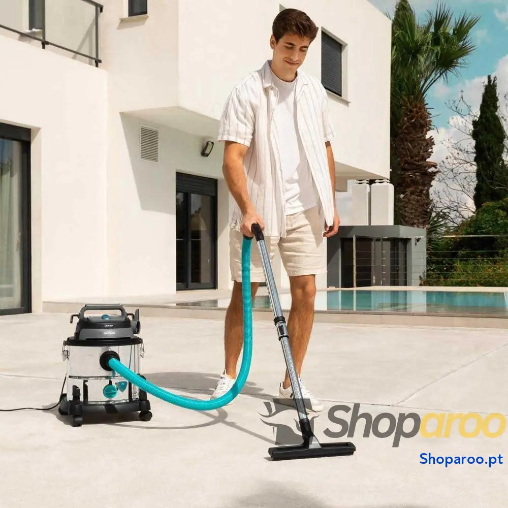 Cecotec Aspirador de sólidos e líquidos 20 l Conga Rockstar Wet & Dry Steel MAX. 1400 W 22 kPa sistema drenagem