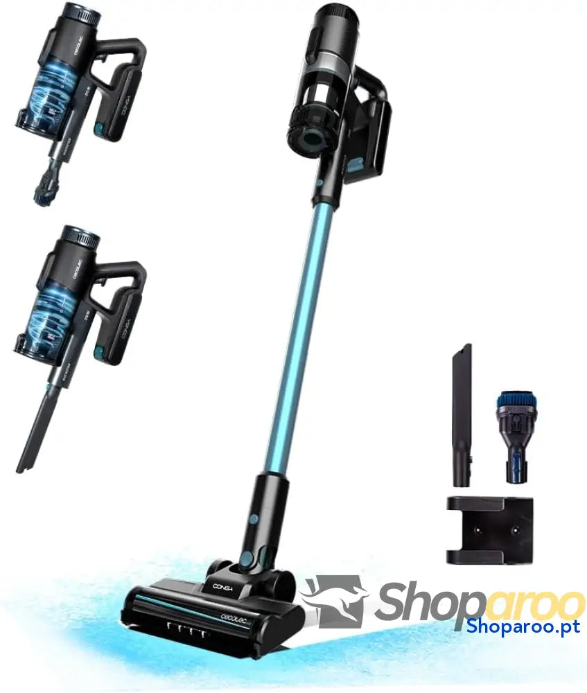 Cecotec Aspirador vassoura sem cabo Conga Rockstar 1500 Ray Pure. 215 W 12 kPa Autonomia 45 min 3 em 1 escova mista