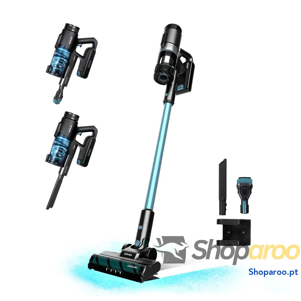 Cecotec Aspirador vassoura sem cabo Conga Rockstar 1500 Ray Pure. 215 W 12 kPa Autonomia 45 min 3 em 1 escova mista