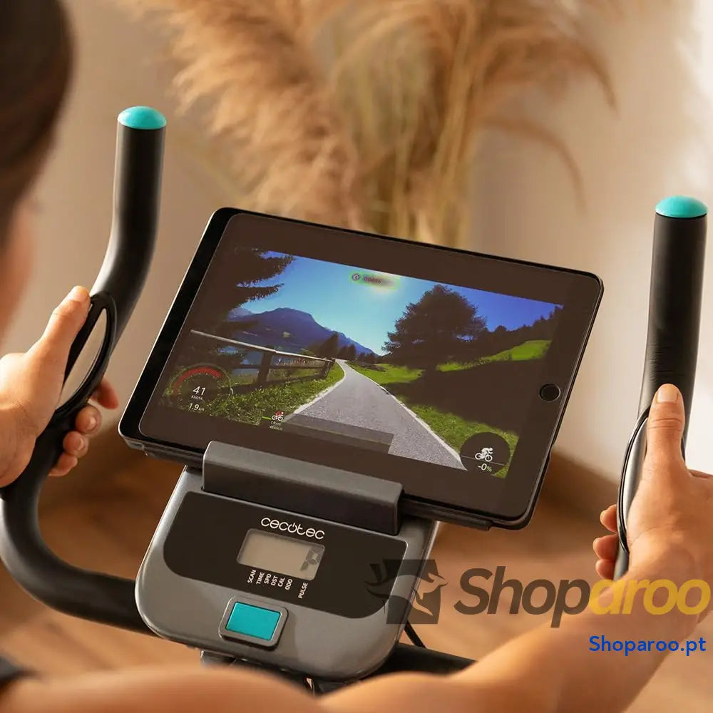 Cecotec Bicicleta estática dobrável com encosto volante de energia 3 kg X Bike 3000 Neo Pro ecrã LCD resistência
