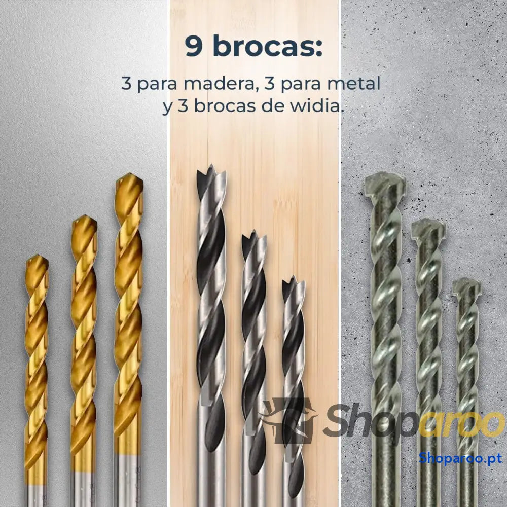 Cecotec Broca elétrica com percussão PowerDrill 850 EasyAdjust. W 46 000 impactos por minuto 4800 rpm cabo extralongo