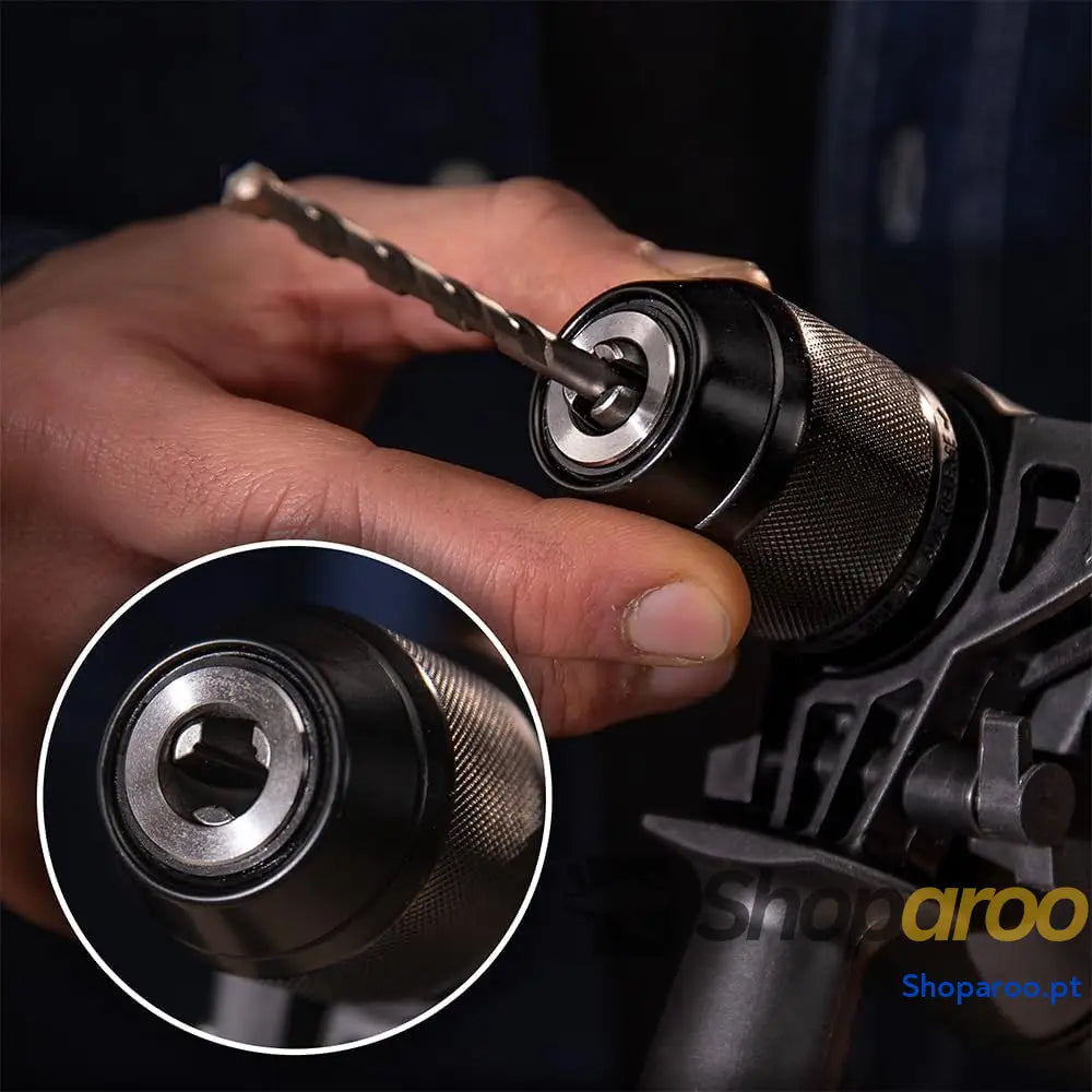 Cecotec Broca elétrica com percussão PowerDrill 850 EasyAdjust. W 46 000 impactos por minuto 4800 rpm cabo extralongo