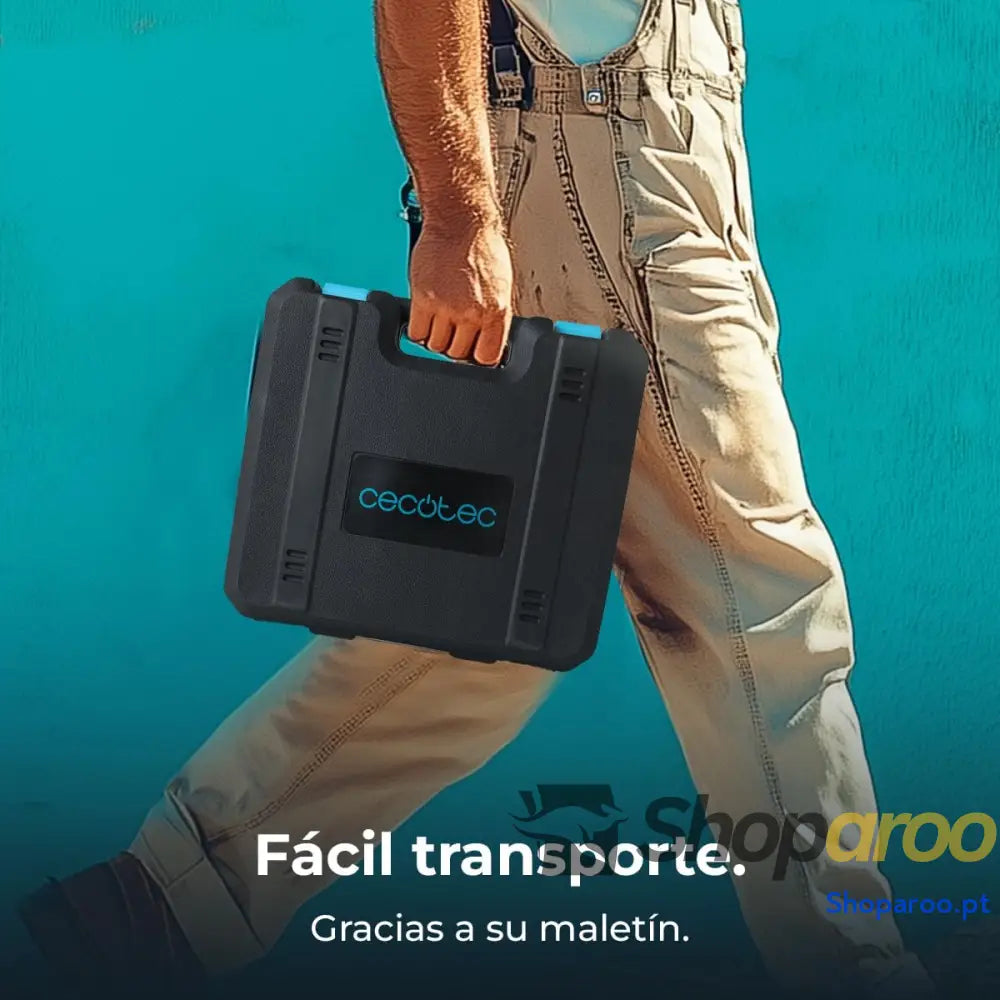 Cecotec Broca elétrica com percussão PowerDrill 850 EasyAdjust. W 46 000 impactos por minuto 4800 rpm cabo extralongo