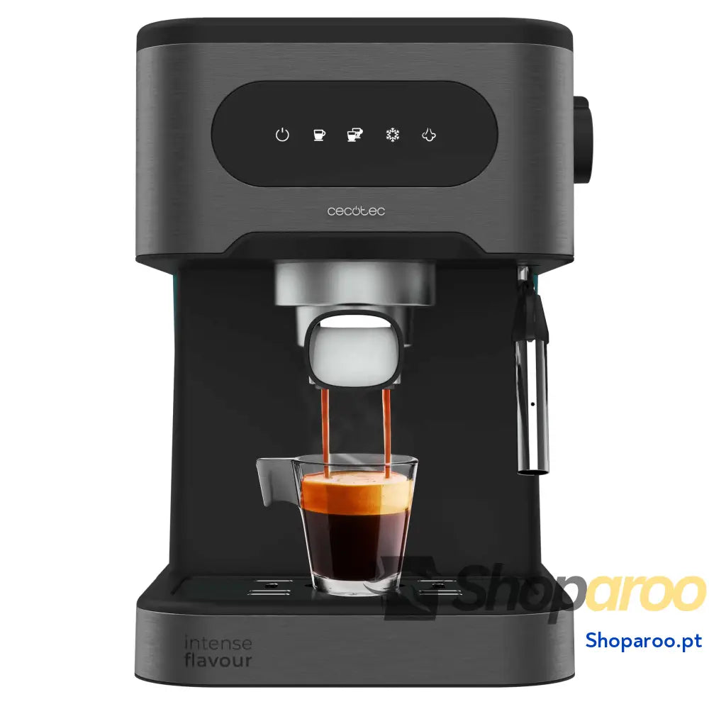Cecotec Cafeteira Express manual Power Espresso 20 Essential. 850W bares vaporizador orientável braço de saída dupla