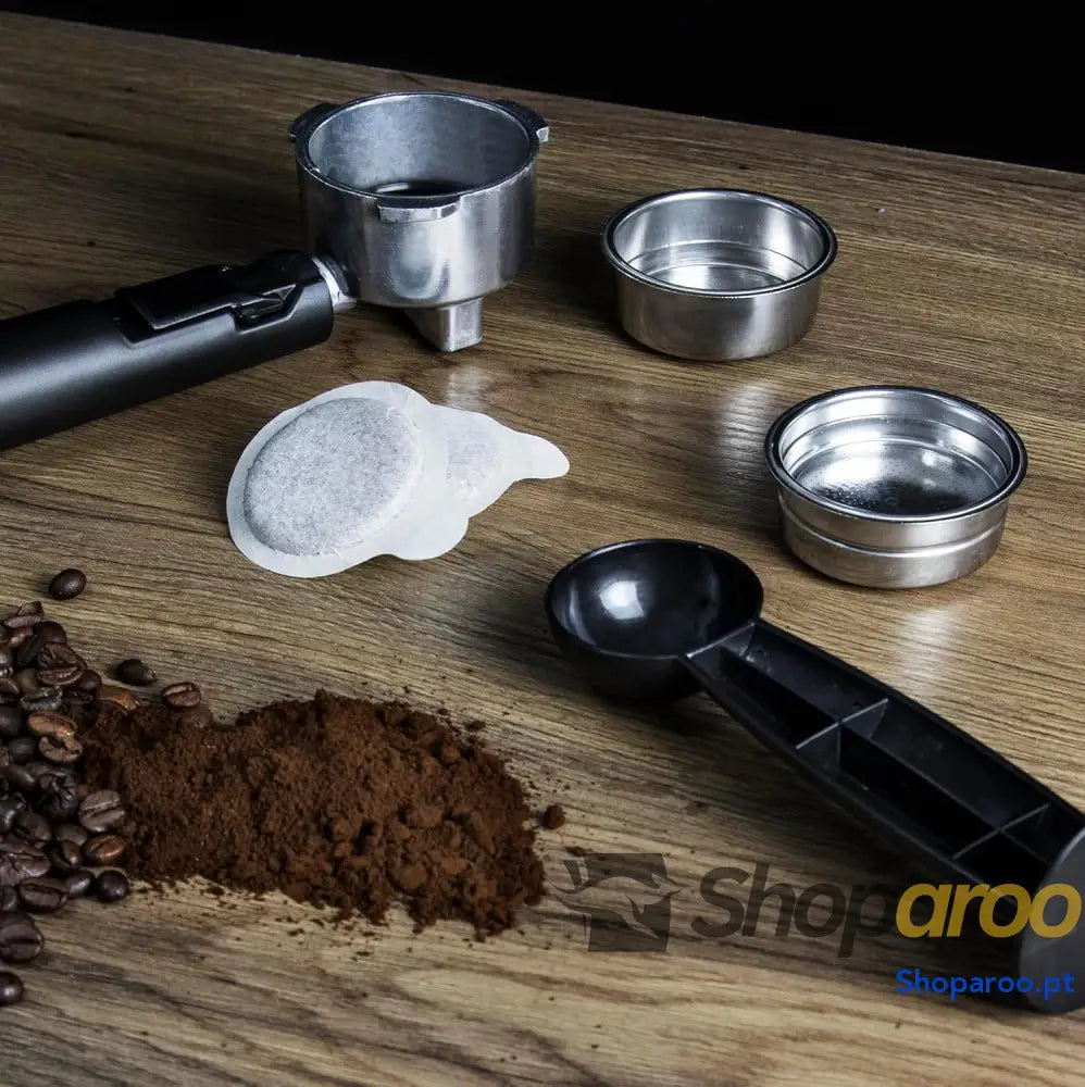 Cecotec Cafeteira Express manual Power Espresso 20 Essential. 850W bares vaporizador orientável braço de saída dupla