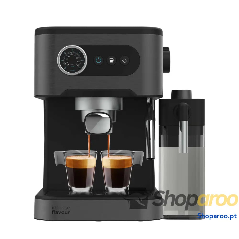 Cecotec Cafeteira Express manual Power Espresso 20 Essential. 850W bares vaporizador orientável braço de saída dupla