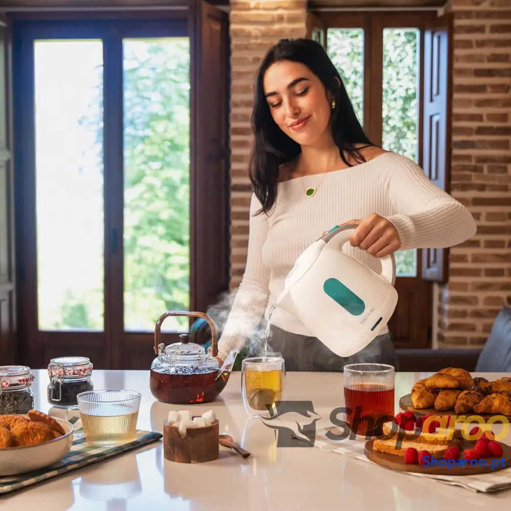 Chaleira Cecotec Thermosense 140 White 1L com Aquecimento Rápido e Filtro Antical