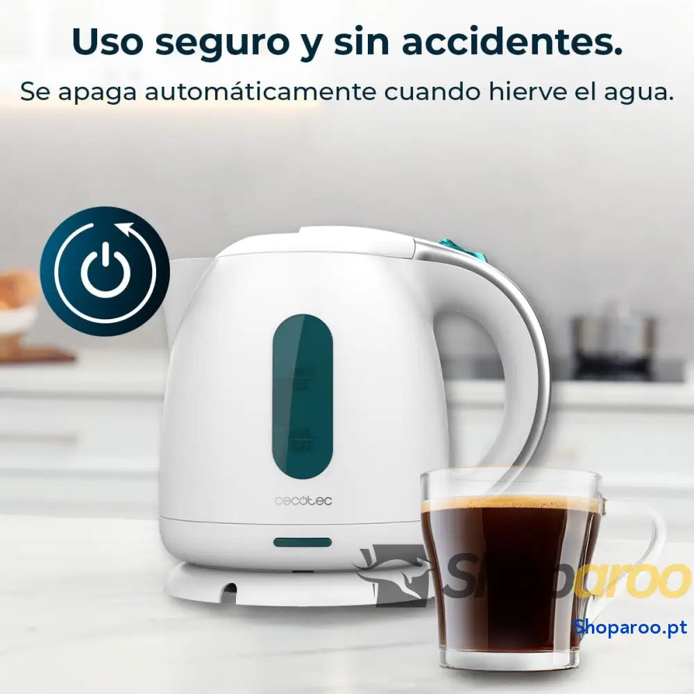 Chaleira Cecotec Thermosense 140 White 1L com Aquecimento Rápido e Filtro Antical