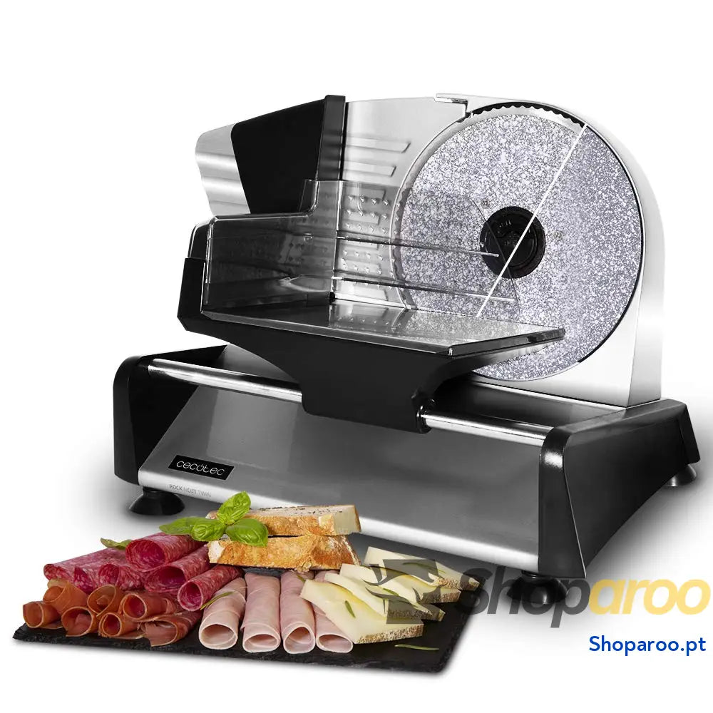 Cecotec Fiambreira Rock’nCut Shuriken. 150 W disco removível de 17 cm diâmetro alimentos diferentes ajuste gradual a 15