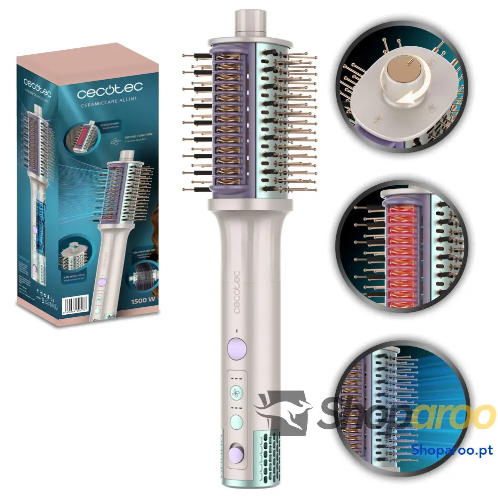 Escova Volumizadora Bamba Cecotec CeramicCare Exclusivo com Revestimento Cerâmico 1200W