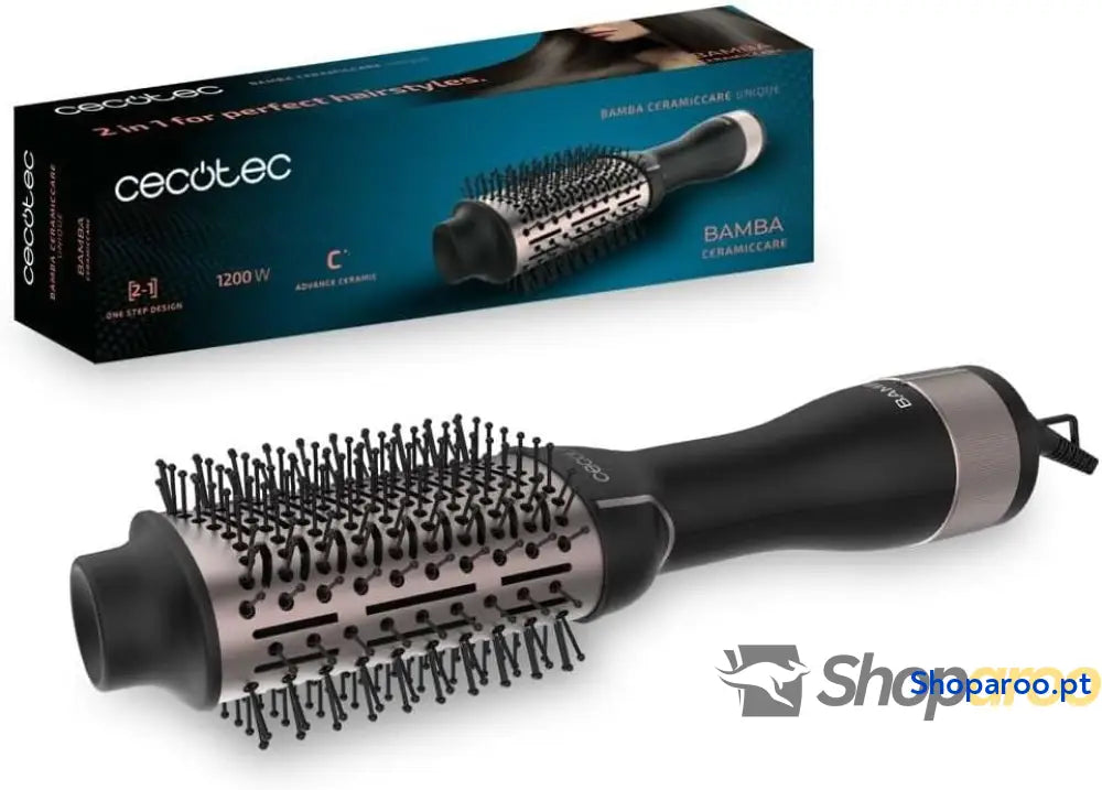 Escova Volumizadora Bamba Cecotec CeramicCare Exclusivo com Revestimento Cerâmico 1200W