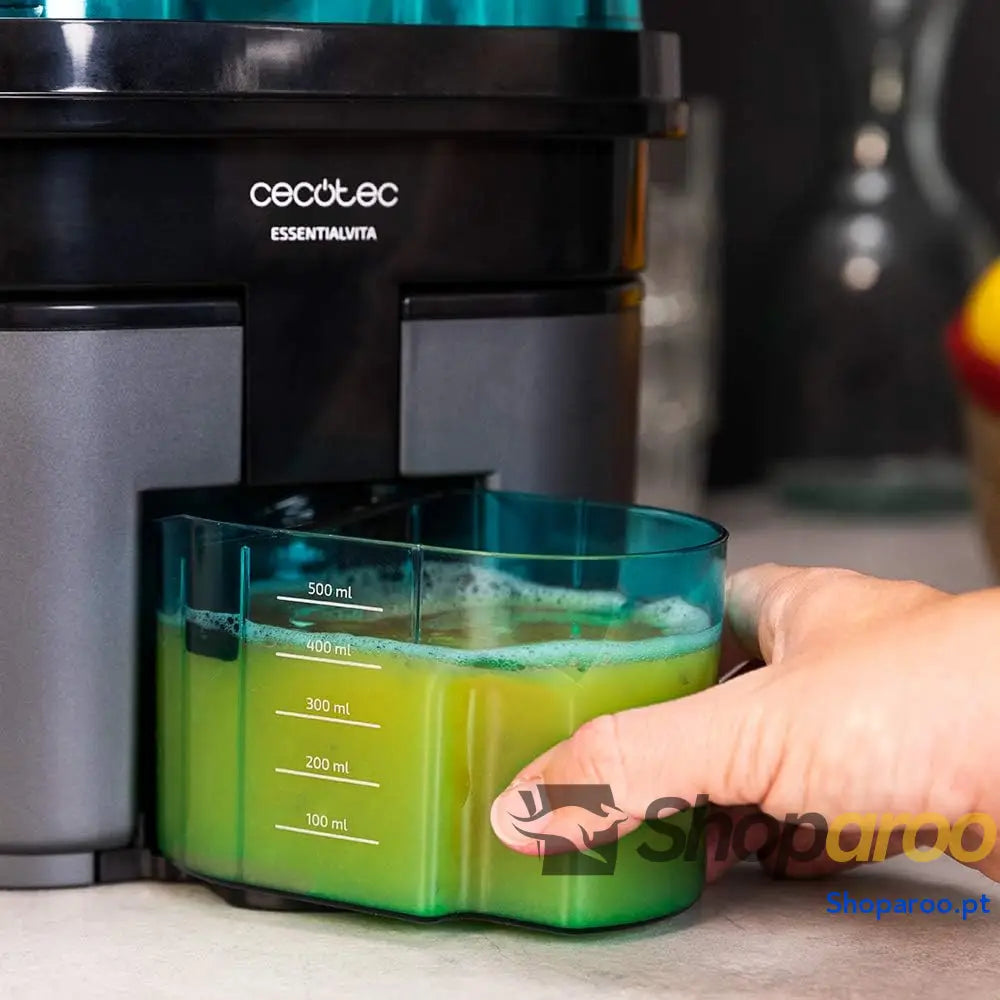 Cecotec Espremedor laranja elétrico essencial Vita Twice Black. 90 W Copo de 500 ml peças adequadas para máquina lavar