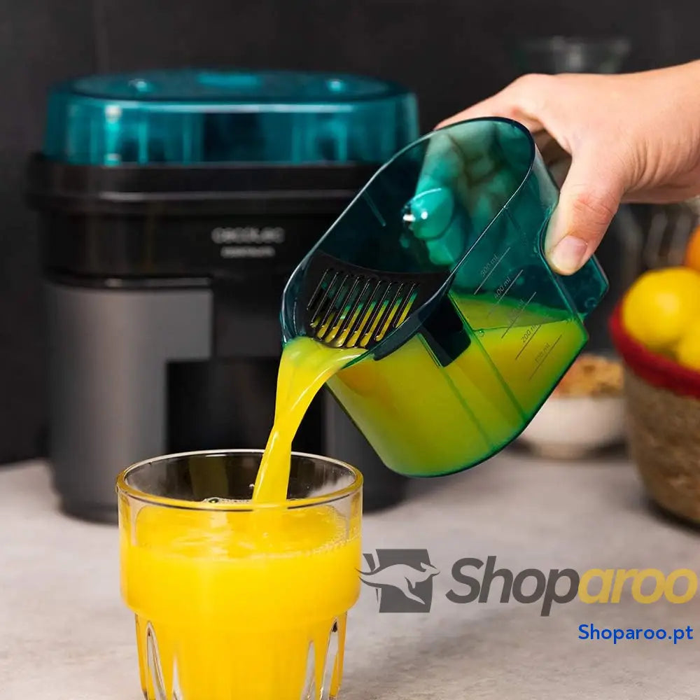 Cecotec Espremedor laranja elétrico essencial Vita Twice Black. 90 W Copo de 500 ml peças adequadas para máquina lavar