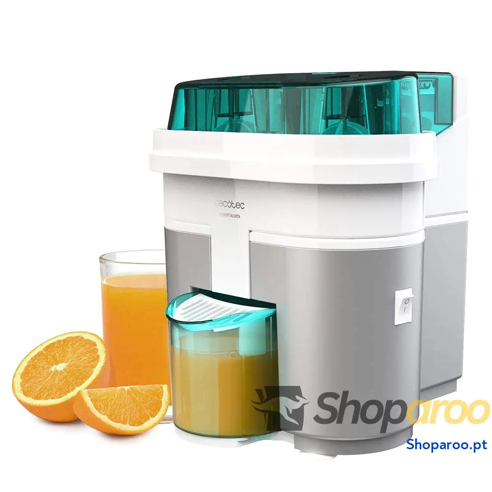 Cecotec Espremedor laranja elétrico essencial Vita Twice Black. 90 W Copo de 500 ml peças adequadas para máquina lavar