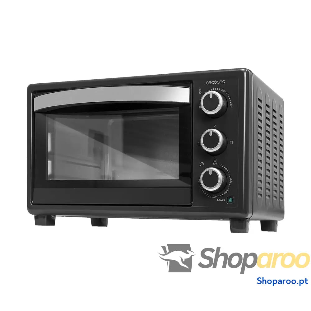 Cecotec Forno de mesa Bake &Toast 1090 Black 10 L 1000 W temporizador 60 min temperatura ajustável até 230 ºC assadeira