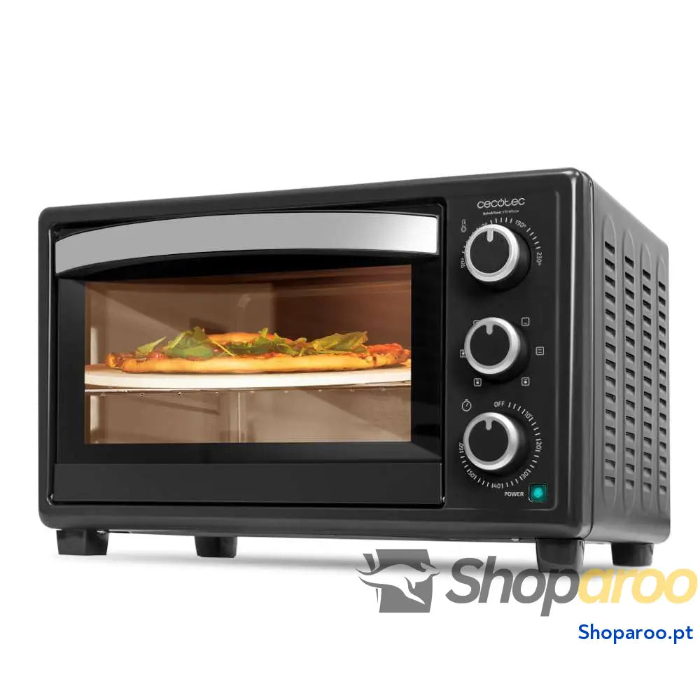 Cecotec Forno de mesa Bake &Toast 1090 Black 10 L 1000 W temporizador 60 min temperatura ajustável até 230 ºC assadeira