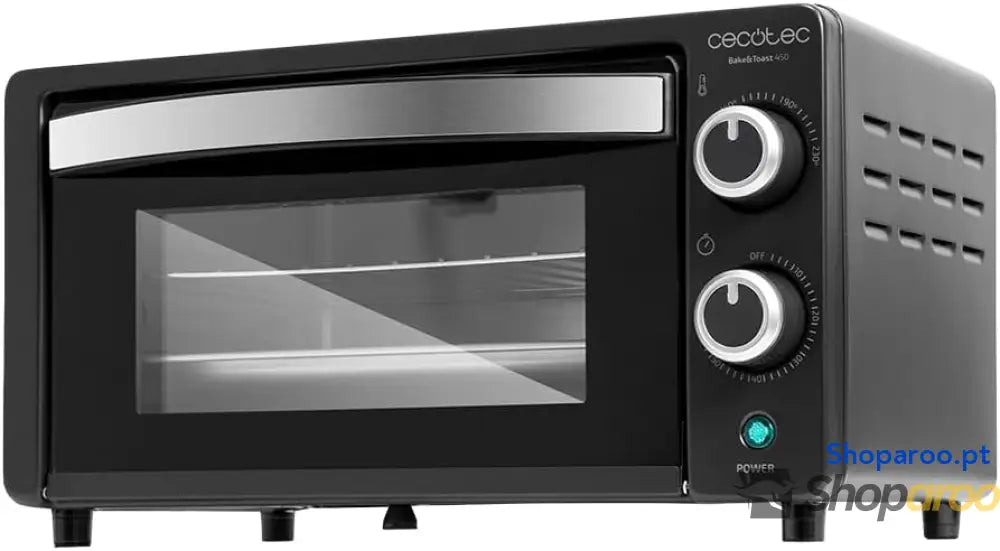 Cecotec Forno de mesa Bake &Toast 1090 Black 10 L 1000 W temporizador 60 min temperatura ajustável até 230 ºC assadeira