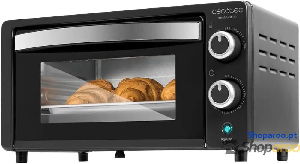 Cecotec Forno de mesa Bake &Toast 1090 Black 10 L 1000 W temporizador 60 min temperatura ajustável até 230 ºC assadeira
