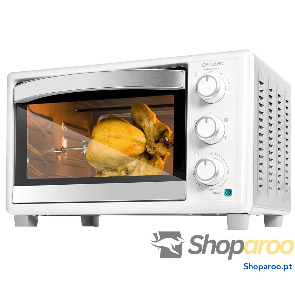Cecotec Forno de mesa Bake &Toast 1090 Black 10 L 1000 W temporizador 60 min temperatura ajustável até 230 ºC assadeira