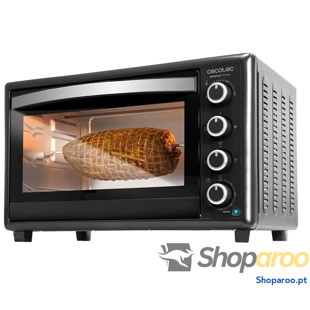 Cecotec Forno de mesa Bake &Toast 1090 Black 10 L 1000 W temporizador 60 min temperatura ajustável até 230 ºC assadeira