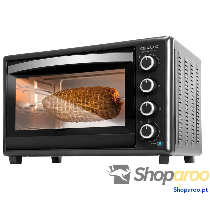 Cecotec Forno de mesa Bake &Toast 1090 Black 10 L 1000 W temporizador 60 min temperatura ajustável até 230 ºC assadeira