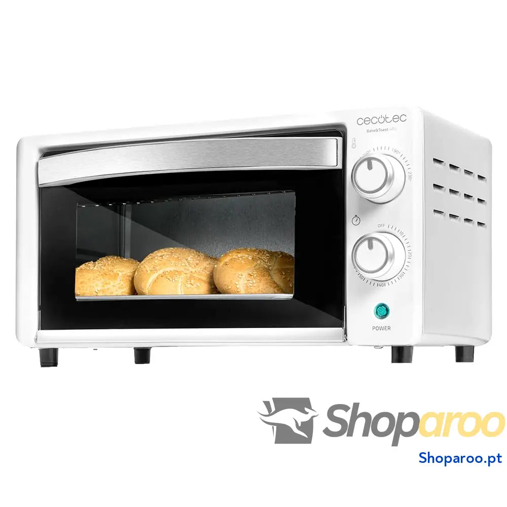 Cecotec Forno de mesa Bake &Toast 1090 Black 10 L 1000 W temporizador 60 min temperatura ajustável até 230 ºC assadeira