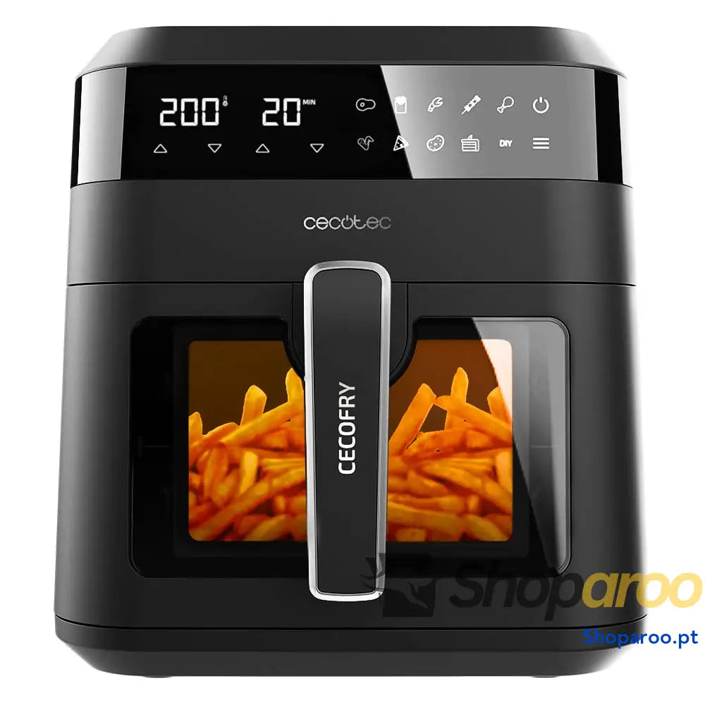 Cecotec Frigideira de ar 10 L 4 resistências Air Fryer Cecofry&Grill Duoheat 10000. 2800 W Dourado perfeito e sabor