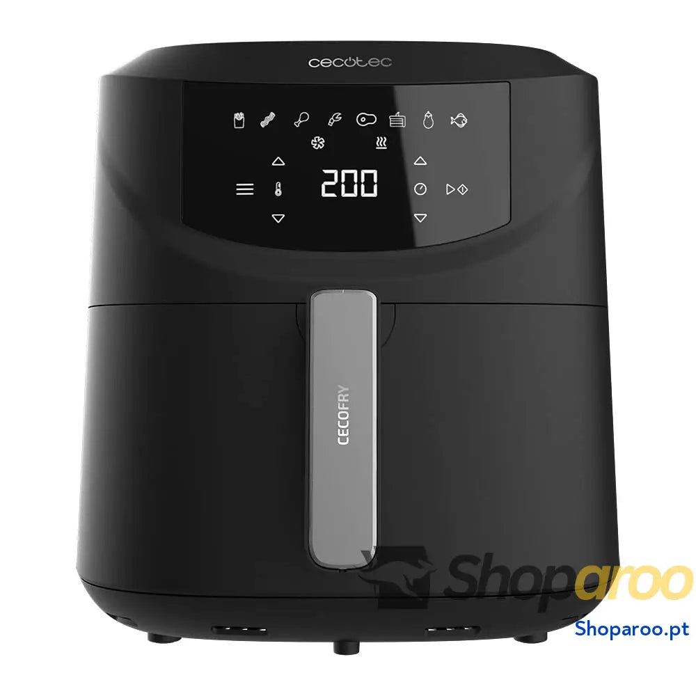 Cecotec Frigideira de ar sem óleo 8 l Cecofry Supreme 8000 Air Fryer. 1800 W painel toque 30º 200 ºC 10 modos pré