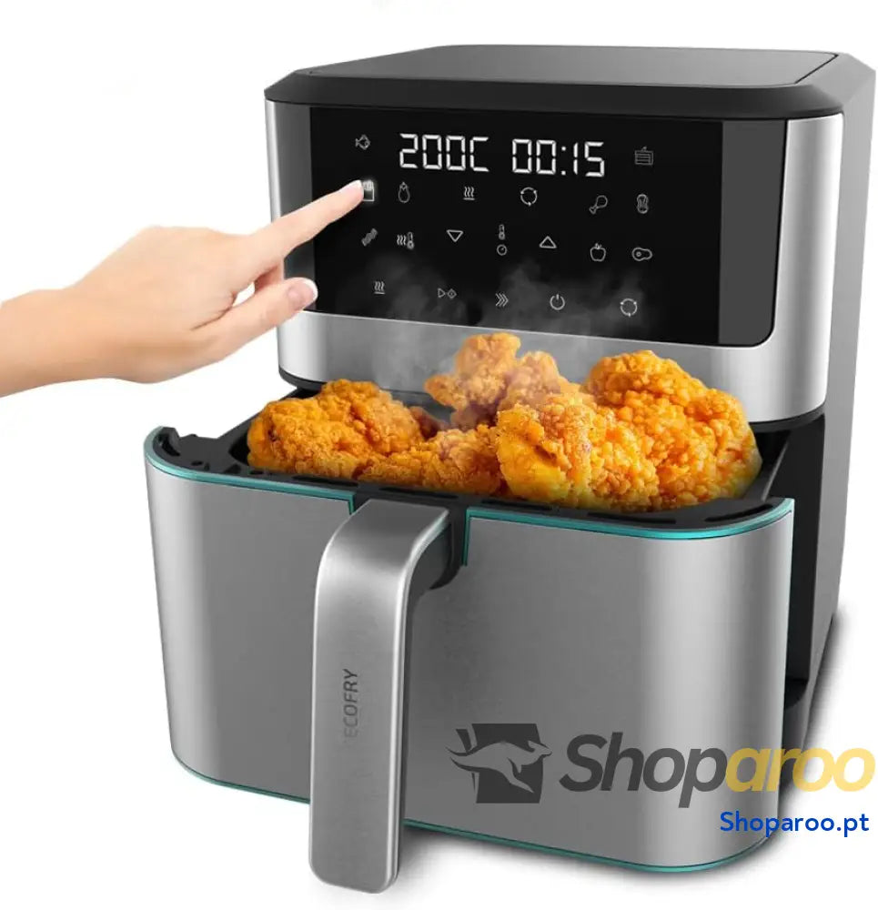 Cecotec Frigideira de ar sem óleo 8 l Cecofry Supreme 8000 Air Fryer. 1800 W painel toque 30º 200 ºC 10 modos pré