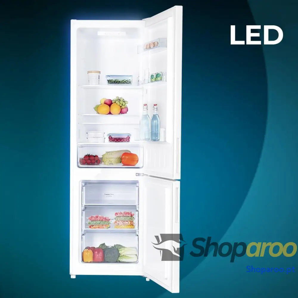 Cecotec Frigorífico Combi 2 Portas de 262 Litros Bolero CoolMarket Branco E. 176 cm Altura e 54 Largura Baixo Consumo