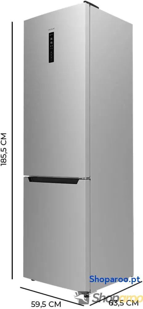 Cecotec Frigorífico Combi 2 portas de Bolero CoolMarket 322 Inox D. l altura 185 e 60 cm largura baixo consumo inversor
