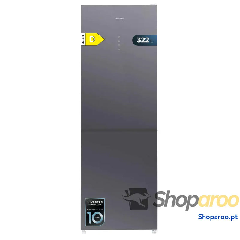 Cecotec Frigorífico Combi 2 portas de Bolero CoolMarket 322 Inox D. l altura 185 e 60 cm largura baixo consumo inversor