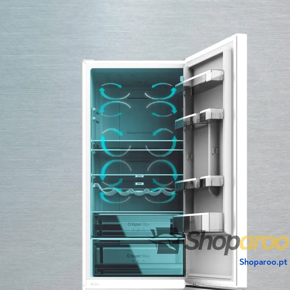 Cecotec Frigorífico Combi 2 portas de Bolero CoolMarket 322 Inox D. l altura 185 e 60 cm largura baixo consumo inversor