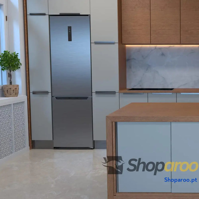 Cecotec Frigorífico Combi 2 portas de Bolero CoolMarket 322 Inox D. l altura 185 e 60 cm largura baixo consumo inversor