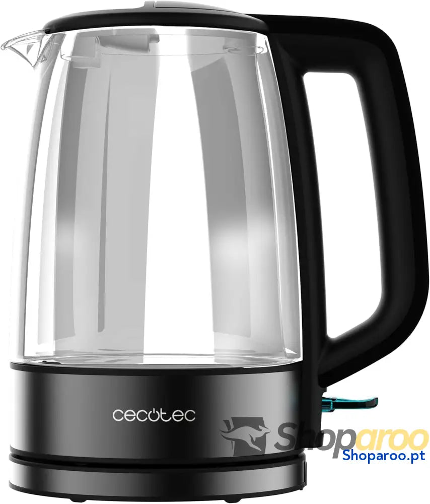 Chaleira eléctrica Cecotec ThermoSense 340 Clear 1,7 L. 2200W corpo em vidro borossilicato luz indicadora base rotativa