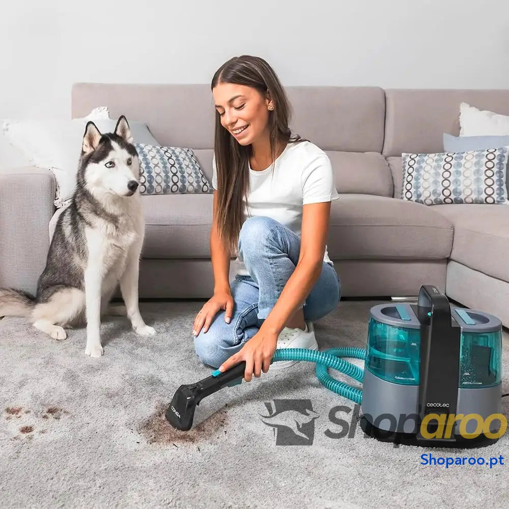 Cecotec Limpador de aspirador tapetes e com cabo Conga 4000 Carpet&Spot Clean XL Advance. 600 W 14 kPa 2 reservatórios: