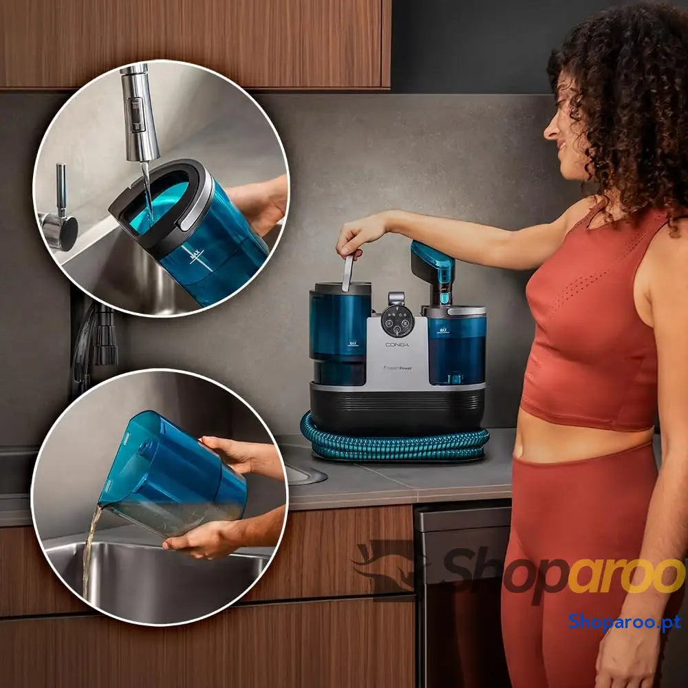 Cecotec Limpiador Aspirador de Tapicerias y Alfombras Conga 7000 Carpet&Spot Clean Steam XXL 1700W Limpieza 3en1