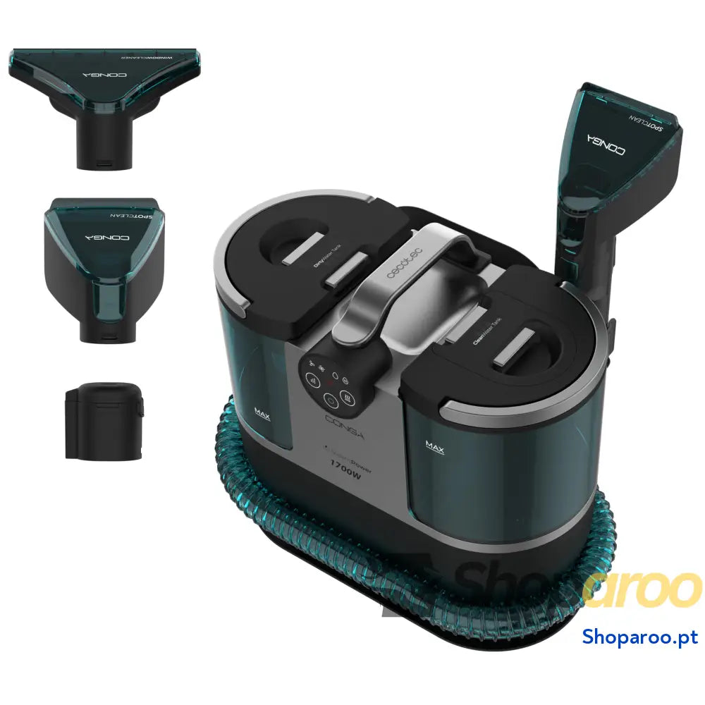 Cecotec Limpiador Aspirador de Tapicerias y Alfombras Conga 7000 Carpet&Spot Clean Steam XXL 1700W Limpieza 3en1