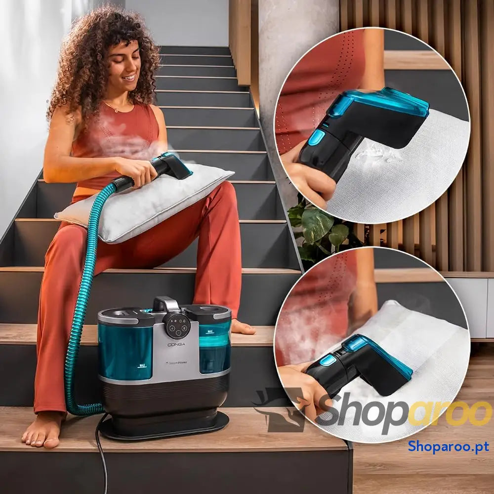 Cecotec Limpiador Aspirador de Tapicerias y Alfombras Conga 7000 Carpet&Spot Clean Steam XXL 1700W Limpieza 3en1